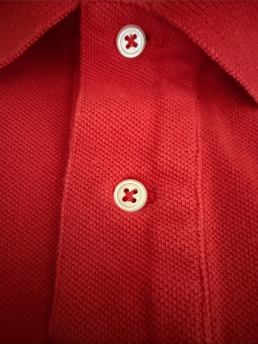 Polo by Ralph Lauren Red Men's Cotton Polo with Blue Pony